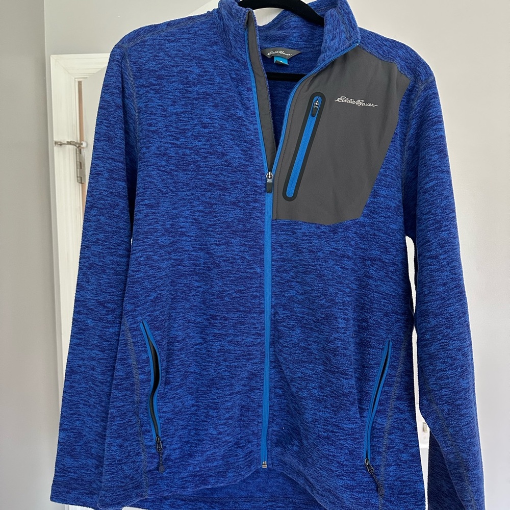 Eddie Bauer Deep Blue Fleece Jacket First Ascent full zip - men’s M